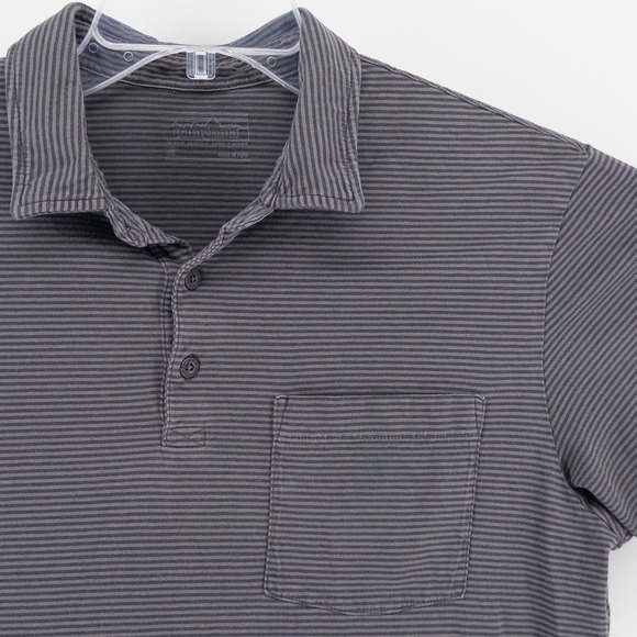 Patagonia Other - Patagonia Mens Med Daily Polo Shirt Gray Striped Short Sleeve Pocket Gorpcore